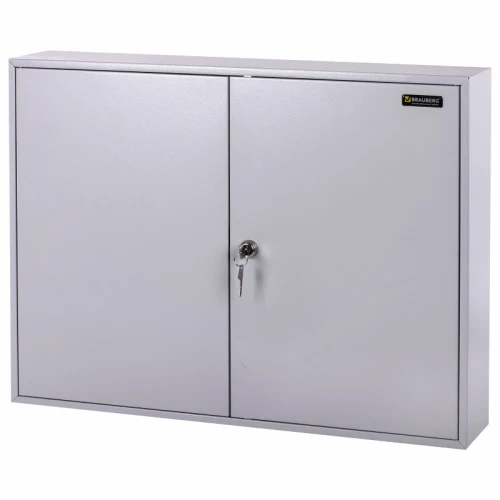 Ключница BRAUBERG на 300 ключей, 730*140*550 мм, ключевой замок, серый