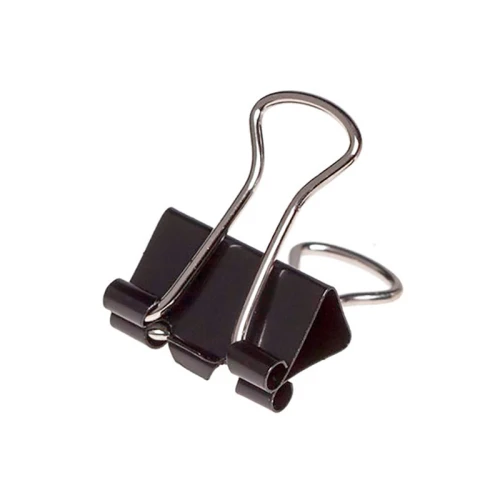 Зажим для бумаг BASY 25 мм, чёрные, 12 шт.