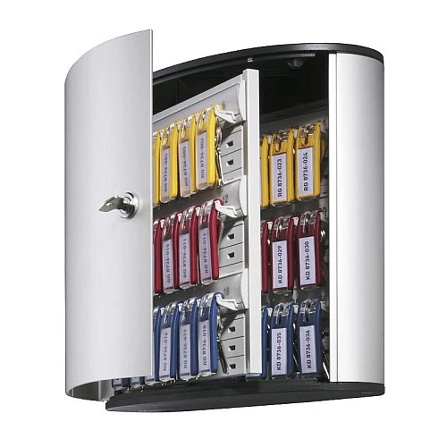 Ключница DURABLE на 36 ключей, 302*280*118 мм, ключевой замок, серебристый