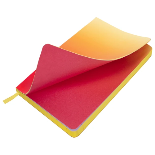 Ежедневник недатированный BRAUBERG "GRADE" А5, кожзам, гибкий, 136 л., малиновый-жёлтый