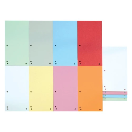 Разделитель листов Donau "Office" 240*104 мм, картон, 190 гр, 100 листов, ассорти