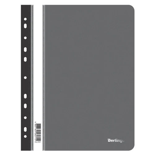 Папка-скоросшиватель Berlingo А4, 180 мкм, черная, с перфорацией