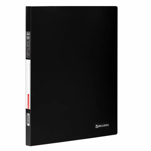 Папка 30 вкладышей BRAUBERG А4, 500 мкм, черная