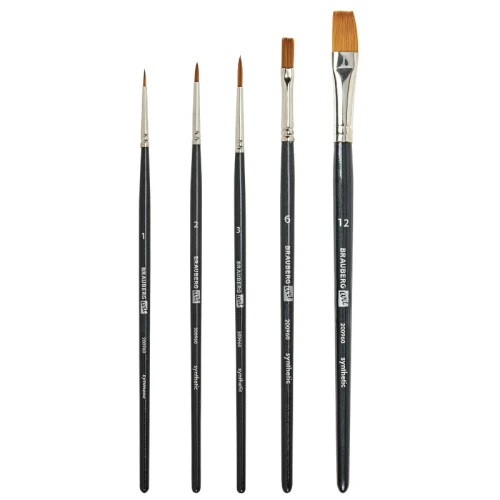 Набор кистей BRAUBERG "ART CLASSIC" синтетика, смешанная, 5 шт.