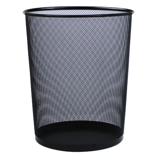 Корзина для бумаг BASY 16 литров, металл, сетчатая, черная