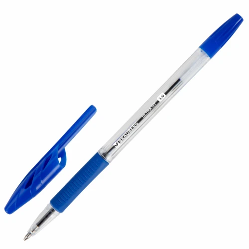 Ручка шариковая BRAUBERG "ULTRA GT" 1 мм, прозрачный корпус, синяя, 20 шт.