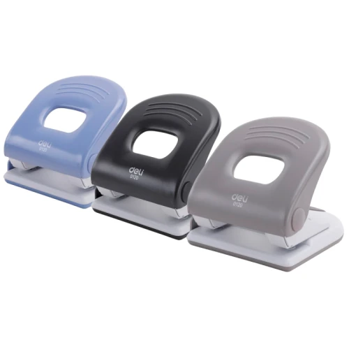 Дырокол до 40 листов DELI металлический корпус, ассорти