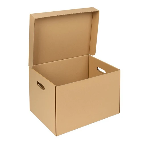 Короб архивный самосборный, картон, 420*340*330 мм, коричневый