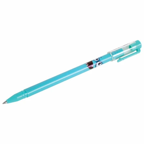 Ручка гелевая ЮНЛАНДИЯ "Монстрики" стираемая, 0.5 мм, корпус ассорти, синяя