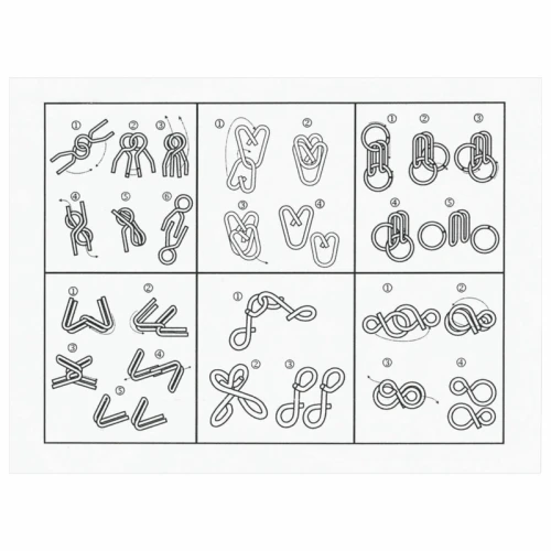 Головоломки металлические ЗОЛОТАЯ СКАЗКА уровень сложности "Любитель" 6 шт.
