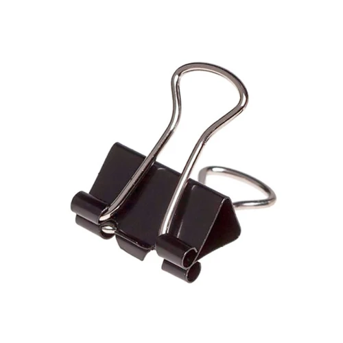 Зажим для бумаг BASY 15 мм, чёрные, 12 шт.