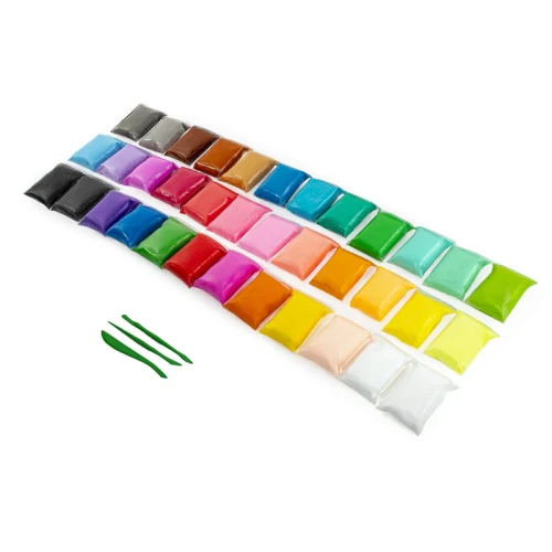 Пластилин BRAUBERG KIDS супер легкий, застывающий, 36 цветов, 3 стека, 360 гр