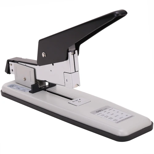 Степлер до 80 листов DELI металл, №23/6-23/13, бежево-черный