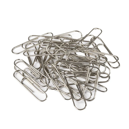 Скрепки канцелярские STAFF "EVERYDAY" 28 мм, никелированные, 100 шт. в картонной коробке