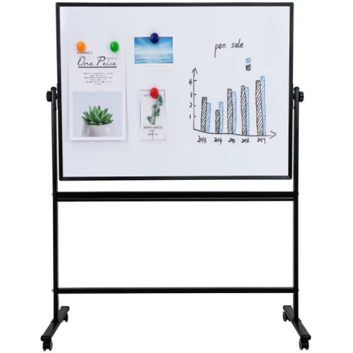 Доска магнитно-маркерная DELI 90*120 см, передвижная, с полочкой