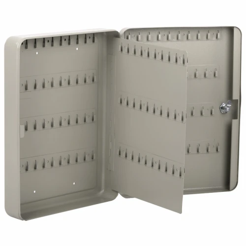 Ключница BRAUBERG на 140 ключей, 370*80*280 мм, ключевой замок, серый