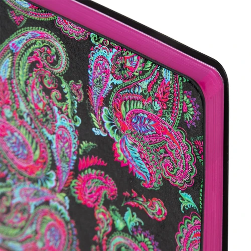 Ежедневник недатированный BRAUBERG "VISTA. Paistley" А5, эко-кожа, гибкий, 136 л.