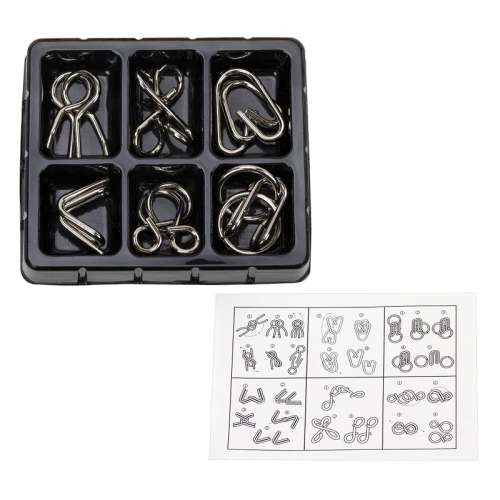 Головоломки металлические ЗОЛОТАЯ СКАЗКА уровень сложности "Любитель" 6 шт.