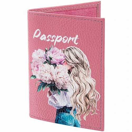 Обложка для паспорта натур. кожа, c принтом, BRG, 238868