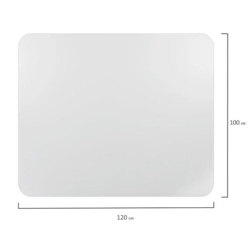 Коврик защитный BRABIX полипропилен, матовый, 100*120 см, прозрачный