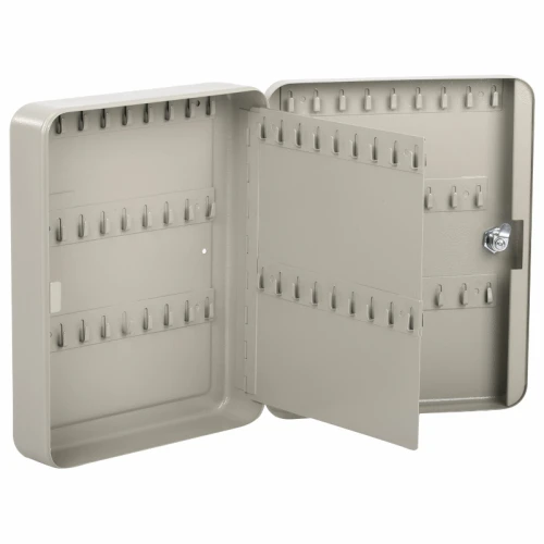 Ключница BRAUBERG на 90 ключей, 300*240*80 мм, ключевой замок, серый