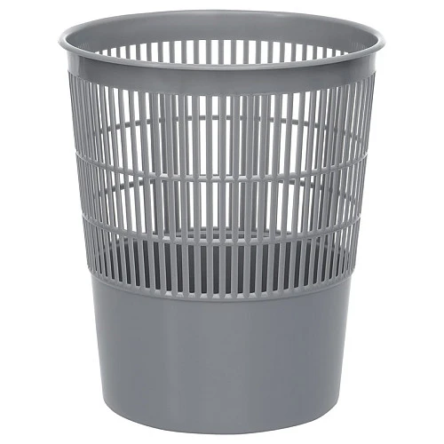 Корзина для мусора СТАММ 14 литров, сетчатая, серая
