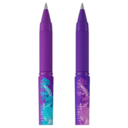 Ручка шариковая Berlingo "Flower Art" 0.7 мм, корпус ассорти, синяя