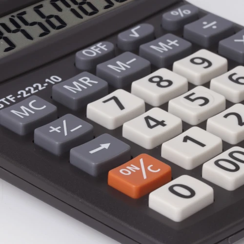 Калькулятор настольный STAFF PLUS STF-222, 10 разрядов, черный