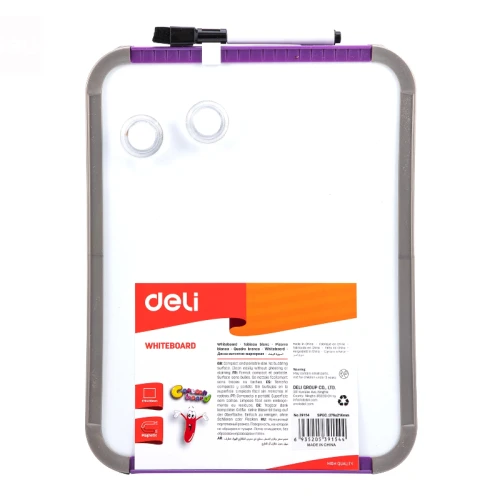 Доска магнитно-маркерная DELI 21*28 см, 2 магнита и маркер
