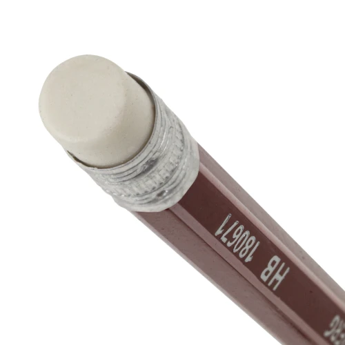 Карандаш чернографитный BRAUBERG "ZTX" HB, красный корпус, 12 шт.