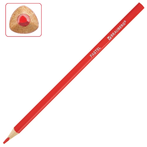 Карандаши цветные BRAUBERG "PASTEL" пастель, 24 цвета