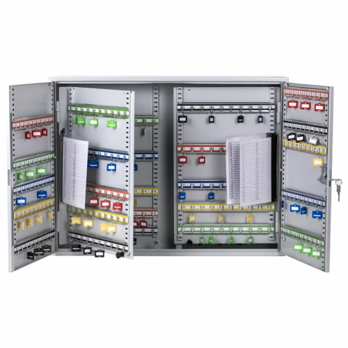 Ключница BRAUBERG на 300 ключей, 730*140*550 мм, ключевой замок, серый