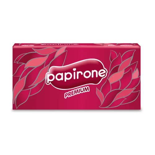 Салфетки бумажные Papirone 3-слойные, белые, 80 листов
