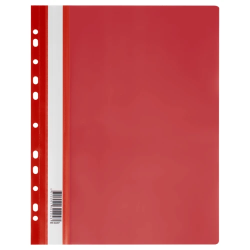 Папка-скоросшиватель СТАММ А4, 160 мкм, красная, с перфорацией