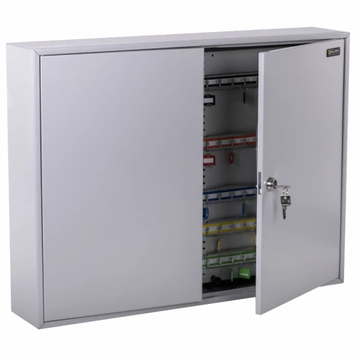 Ключница BRAUBERG на 300 ключей, 730*140*550 мм, ключевой замок, серый