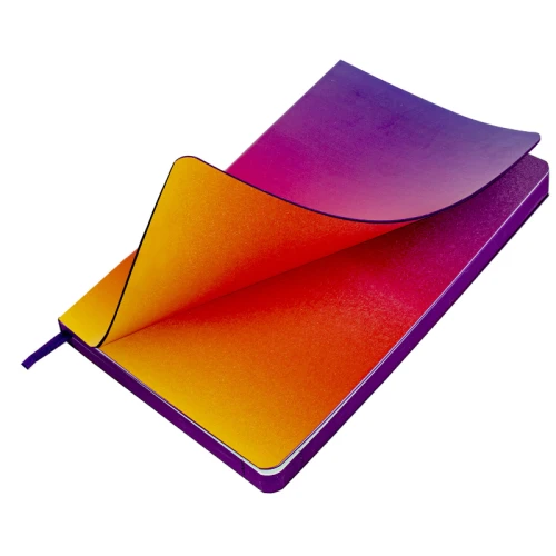Ежедневник недатированный BRAUBERG "GRADE" А5, кожзам, гибкий, 136 л., фиолетовый-жёлтый