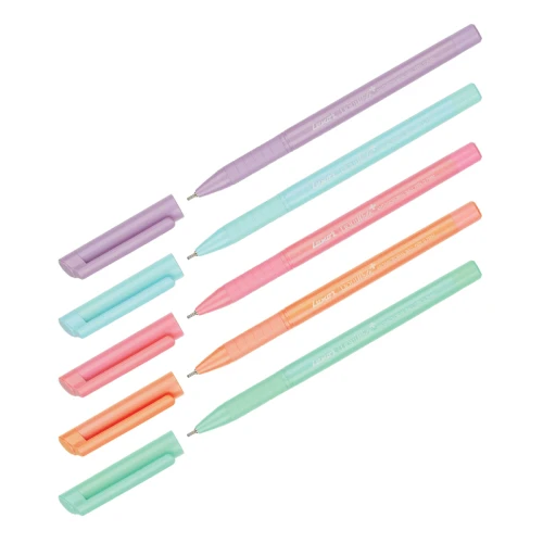 Ручка шариковая LUXOR "LIQUIWRITE" 0.7 мм, корпус ассорти, синяя