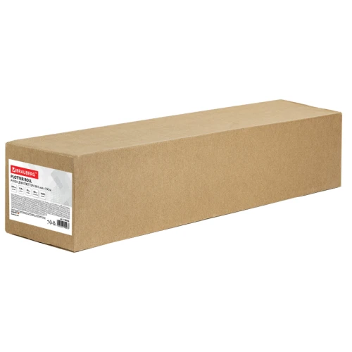 Бумага широкоформатная для плоттера BRAUBERG 80 г/м2, 841 мм* 150 м в рулоне