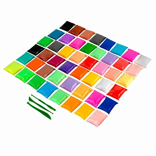 Пластилин супер лёгкий воздушный застывающий 48 штук 480г, 3 стека, ЮНЛАНДИЯ, 106980