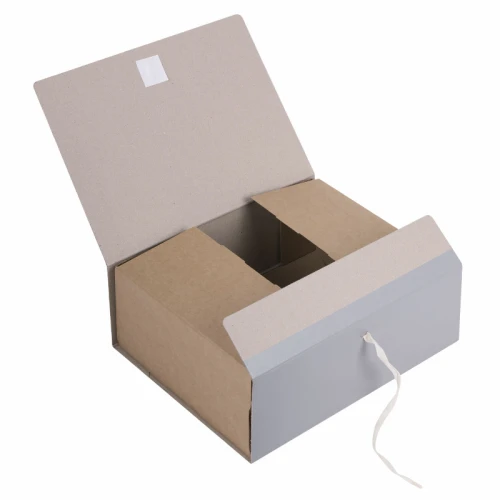 Папка архивная STAFF А4, с завязками, 120 мм, серый, до 1000 листов