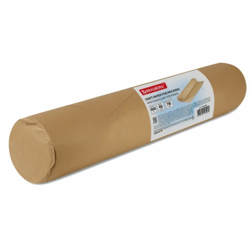 Крафт-бумага BRAUBERG плотность 78 г/м2, 1000 мм*40 м в рулоне