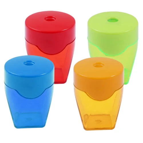 Точилка пластиковая Epene 1 отверстие, контейнер, ассорти