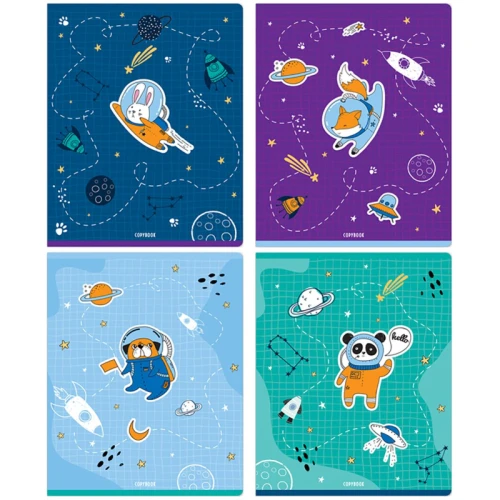 Тетрадь MESHU "Space adventure" А5, в клетку, 48 листов, ТВИН-лак, ассорти