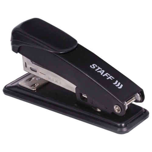 Степлер до 20 листов STAFF "Manager" пластик, №24/6-26/6, черный