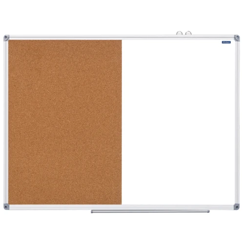 Доска магнитно-маркерная/пробковая OfficeSpace 90*120 см, алюминиевая рамка