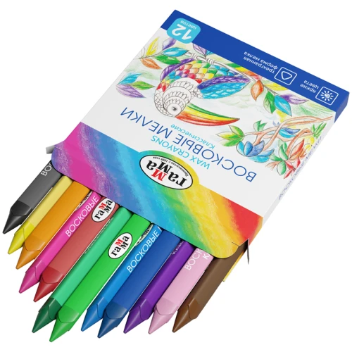 Мелки восковые Гамма "Классические" трехгранные, 12 цветов