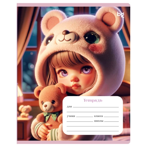 Тетрадь BG "Маленькие девочки" А5, в клетку, 12 листов