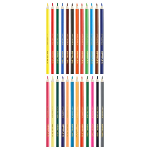 Карандаши цветные Красин "Путешествия" трехгранные, 24 цвета