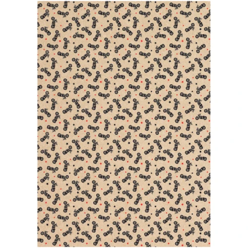 Упаковочная бумага крафт MESHU "Мужская территория" 70 г/м2, 70*100 см, 5 дизайнов