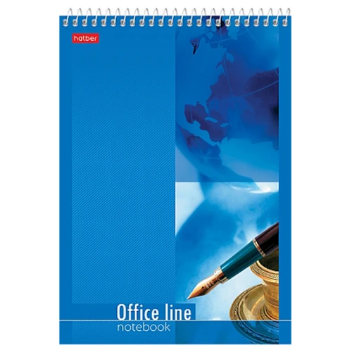 Блокнот Hatber "Office Line" А5, твёрдая подложка, на спирали, в клетку, 60 листов, ассорти